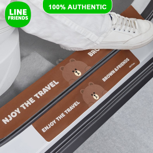 100% Authentic Line Friends Car Door Sill Strips Anti-stepping and Anti-collision Strips Protective Trunk Protection Universal Car Interior Decoration Products LFB202