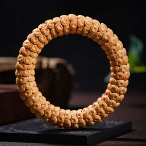 Highly polished nine-turn lotus finely carved monkey head single-loop mens Buddhist prayer bead bracelet wild walnut wholesale