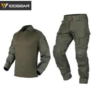 IDOGEAR Tactical Combat BDU Camo Men Uniform G3 Clothes Pant Set Upgraded Version Tactical G3 Set Uniform 3004