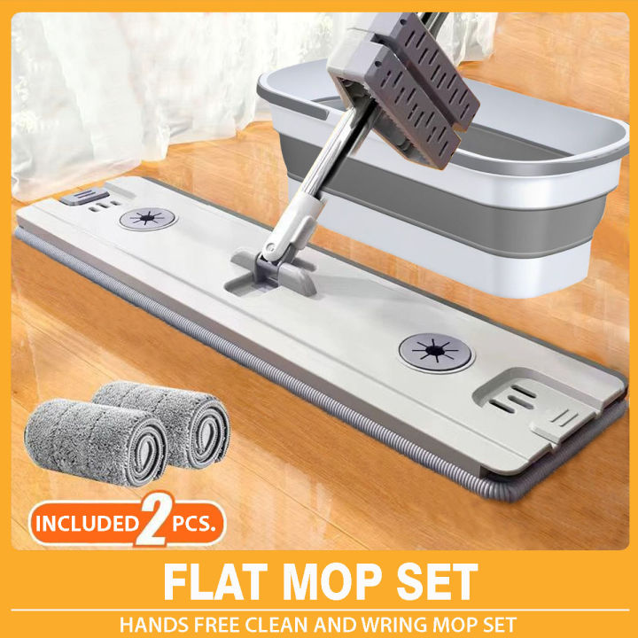 Self-Washing Flat Mop Flat Cleaning Mop, Self Wringing Flat Mop for Wet ...