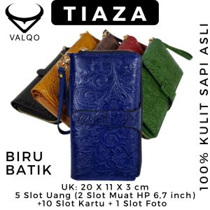 [VALQO] Dompet TIAZA Kulit Sapi Wanita Perempuan Cewek Muat HP Bisa COD