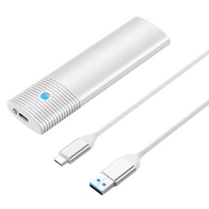 M.2 Portable Enclosure Externally Adapter Case with LED Light Hard Drive Disk Box Enclosure 5Gbps Data Transfer for PC