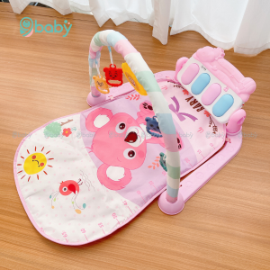 Thảm nhạc cho bé có bàn Piano mẫu gấu Koala hồng 9BABY