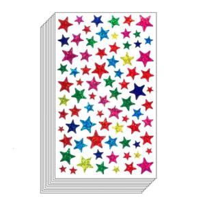 10 Sheets Star Sticker Water Bottle Sticker Decorative Sticker Rewards Decal Holographics Sticker for Scrapbooking