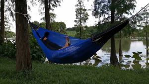 Travel Hammock with Storage Bag 200KG Ice Silk Hammock Camping Hiking Outdoor Foldable Hammock