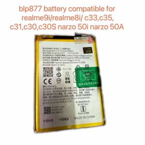 High-Capacity BLP877 Replacement Battery for Realme 9i/8i/C33/C35/C31/C30/C30S Narzo 50i/50A Prime phone batteries