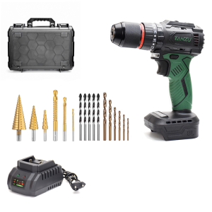 TANZU TZ-Z-90 Electric Drill 21V Brushless Cordless 3-in-1 Impact Drill Screwdriver Hammer Drill 90NM Torque 13mm Keyless Chuck with Full Set Accessories