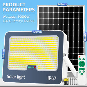 Bingo ไฟโซล่าเซลล์ 50000W 800000W ซื้อ 1 แถม 1 Solar Light กันน้ำ กันฟ้าผ่า แสงสีขาว สว่างอัตโนมัติเมื่อฟ้ามืด จับเวลาระยะไกล