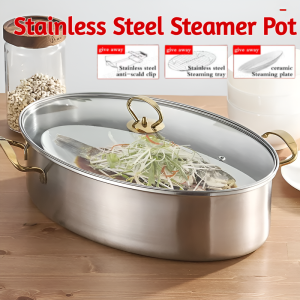 Stainless Steel Steamer Pot Multifunctional Pot Steamer Cooker Cookware Cooking Pots Steamer