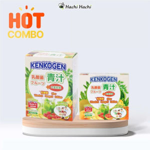 KENKOGEN [COMBO Hộp 24 + Hộp 10] Bột rau củ mầm lúa mạch Nhật Bản +16 loại trái cây bổ sung chất xơ vitamin giàu lợi khuẩn - Hachi Hachi Japan Shop