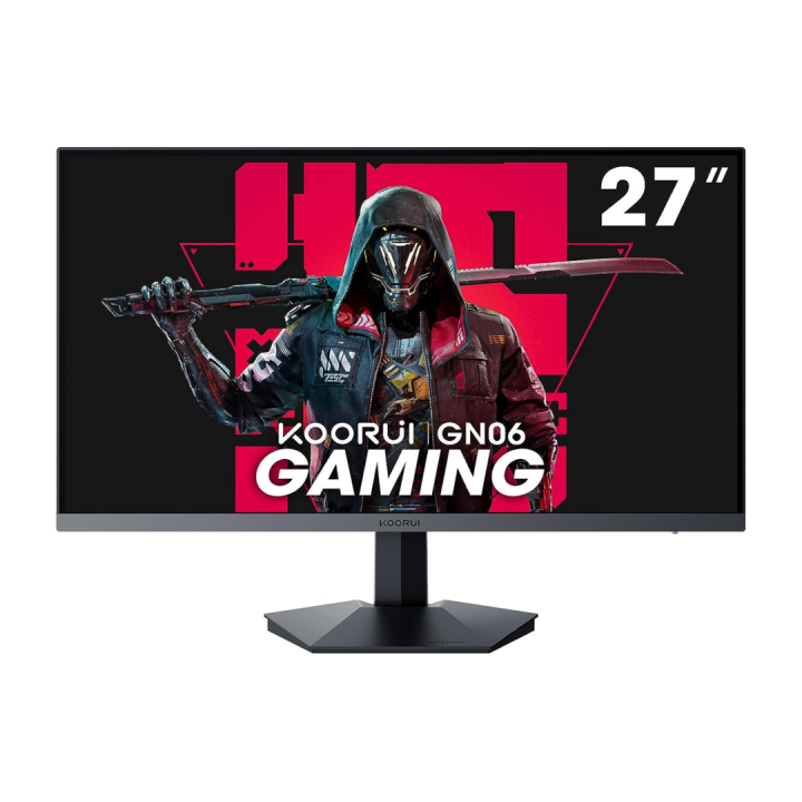 KOORUI 27 Inch Gaming Monitor Full HD 1920 X 1080p IPS Display 165Hz, 1ms,  75 X 75 Mm VESA Mountable, Ergonomic Tilt, HDMI, DisplayPort, Black