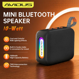 AVIDUS X09 AI Smart Bluetooth Speaker - AI Real-Time Audio Optimization 1500mAh With RGB Music Light 10W Bass IPX6 Waterproof TWS Portable Wireless Speaker for All Scenarios