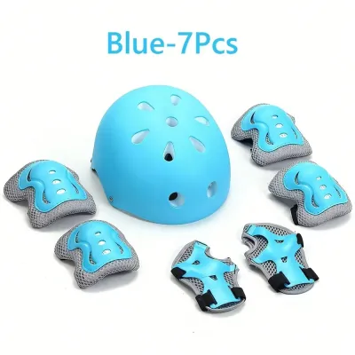 PAZNUL 7Pcs/Set Thickened Guards Protective Gear Set Shock-absorbing Adjustable Protective Body Gear Cartoon Protective Equipment Safety Gear Roller Skates