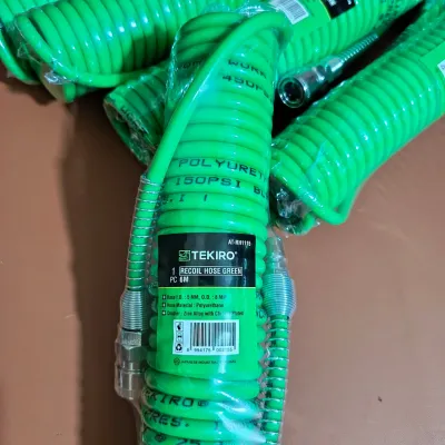 TEKIRO RECOIL HOSE GREEN 6-12 MATER / Selang Spiral Kompresor Angin