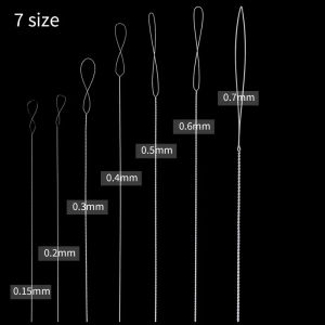 เข็มประดับลูกปัด2ชิ้นเข็มบิดเปิดตรงกลางหมุดลูกปัดสแตนเลสเครื่องประดับสร้อยคอทำ DIY สร้อยข้อมือเครื่องมือค้นพบ