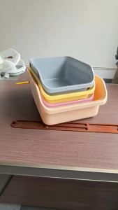 Extra Large Semi-Enclosed Cat Litter Anti-Splash High Sided Toilet