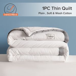 Dansunreve ผ้านวมบางสีทึบแฟชั่นผ้านวมซักผ้านวมน้ำหนักเบา Ultre นุ่มและเรียบง่ายสไตล์ Blanket