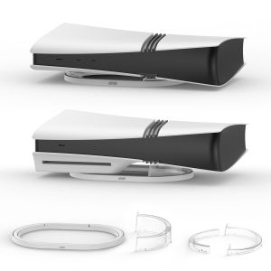 IINE Horizontal Stand for PS5 PRO Compatible with PS5 Pro Disc & Digital Edition Easy Installation Anti-drop Transparent Stand