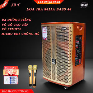 LOA KÉO JBA SK 8615A Bass 40 vân gỗ- LOA KÉOSIÊU KHỦNG 3 ĐƯỜNG TIÊNG BASS 40 ÂM THANH ĐẲNG CẤP. KÈM 2 MÍC KIM LOẠI UHF