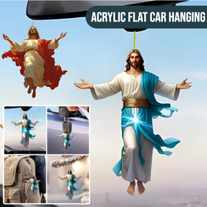 【Safe And Prosperous】Acrylic Flat Car Hanging Car Dashboard Decorations Backpack Accessories Automobile Hanging Ornaments