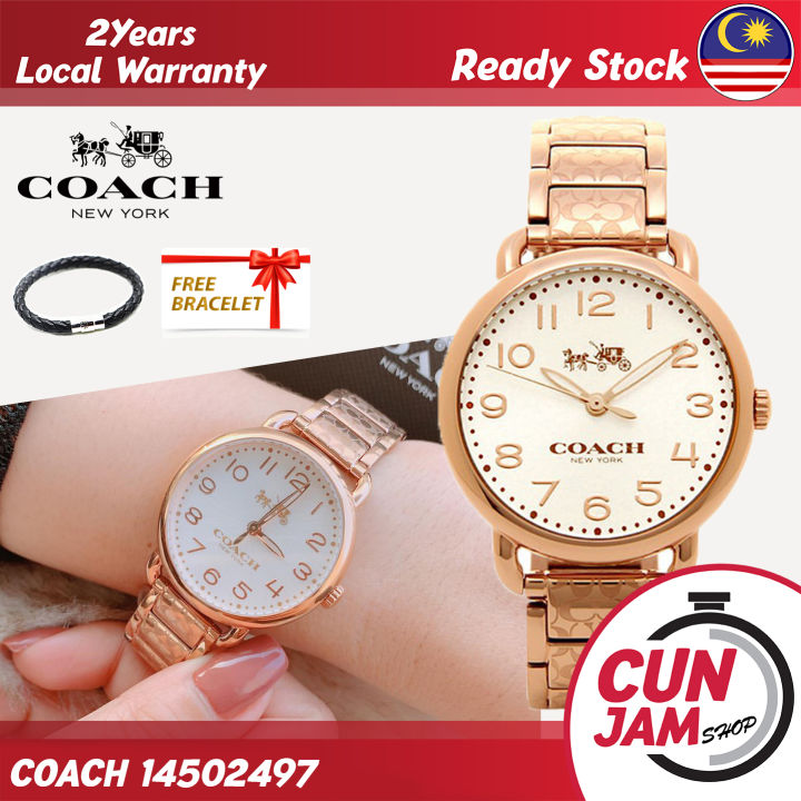 READY STOCK COACH Delancey Rose Gold Ladies Watches 14502497 JAM TANGAN Lazada