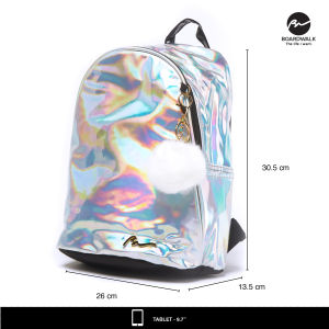 BOARDWALK MELZIA SCHOOL GIRLS BACKPACK WITH HOLOGRAM DESIGN