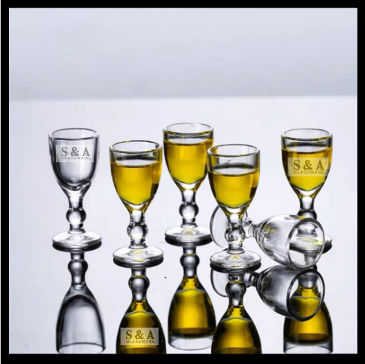 S&A GLASSWARE [6PCS] 10ML High Quality B005 Small Goblet Strong Wine