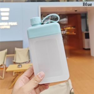 LUXELU 450ML Du lịch Thể thao Tái sử dụng Chai Nước Phẳng Chai nước Cốc nước trái cây Nhựa