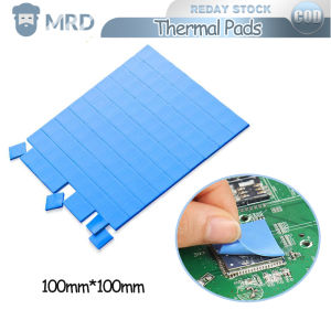 100pcs 10mm*10mm Thermal Pads GPU CPU Heatsink Cooling Conductive Fan Cooler Silicone Heat Sink Good Efficient Heat Dissipation Performance For Laptop Heatsink CPU GPU SSD IC LED Cooler Blue