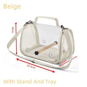 Portable Bird Carrier Bag Parrot Travel Cage Breathable Mesh Lightweight Shoulder Pet Outdoor