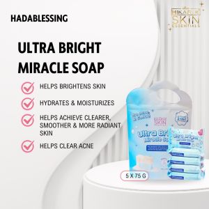 Hikari Skin Ultra Bright Miracle Soap 5 Bars per Pouch 70g Each 3-in-1 Glow Soap