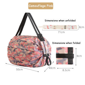 Foldable shopping bag and waterproof portable oversized storage bag