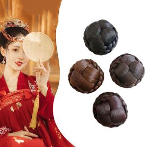 OYA36 Scrunchies ธรรมชาติ Chignon วิกผม Dancer ผมต่อผม Extension ผมถักผม Bun ผมชิ้น Wrap Braided Chignon