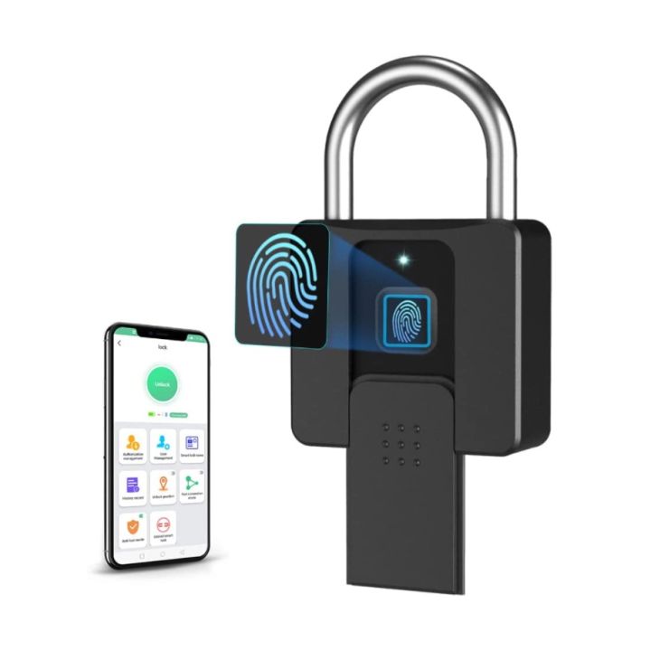 elinksmart padlock multi-function padlock fingerprint APP keys unlock ...