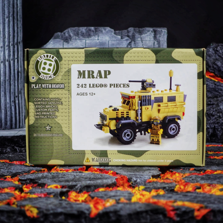 Mô hình LEGO MRAP Army APC Battle Brick Mô hình lắp ráp Nhựa PVC  