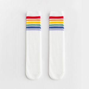 Magic Selection High Knee Kids Socks Colorful Stripes Soft Cotton Elastic Fit High Quality 1-12years