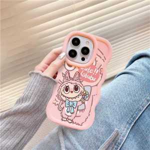 LABUBU Random VIRAL Soft Case Casing Silikon Big Protect Camera New Wave Macaron Color Warna Pastel Doff Premium Gelombang Untuk Samsung Galaxy S21 Fe Samsung S23 Fe Samsung S24 Samsung S24 Plus Samsung S24 Ultra