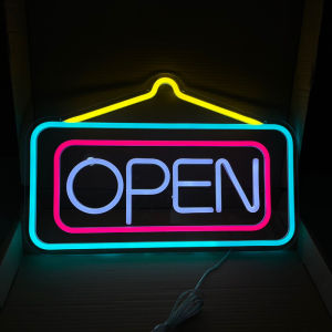 ป้ายไฟ ป้ายไฟร้าน ป้ายไฟตัวอักษร ป้ายไฟวิ่ง ป้ายไฟopen ป้ายไฟled ป้ายไฟนีออน (open ขอบ2 1050บาท