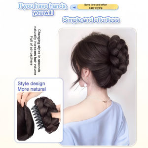 Elegant Wig Hair Clip Fluffy Simulated Wig Ponytail Clip Woman Hairpin Korean Headdress Tool
