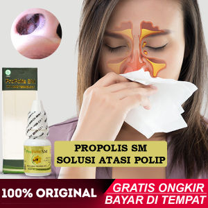 Obat Herbal Minum Atasi Polip Hidung Benjolan Lunak di Dalam Hidung Sinus Indra Penciuman Hilang Rhinitis Alergi Pilek Menahun - Dengan Propolis SM ASLI