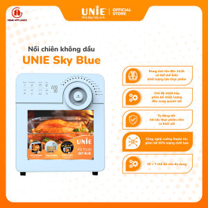 Nồi chiên không dầu Unie Sky Blue dung tích 14.5L công suất 1700W công nghệ nướng Rapid Air giảm tới 95% lượng chất béo chất liệu inox 304 siêu bền Hàng chính hãng-Bảo hành 12 tháng