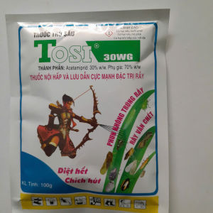 Tosi 30WG gói 100g- BMC-Thành phần acetamiprid 30% Dạng cốm Nội hấp và lưu dẫn cực mạnh trừ rầy nâu rầy xanh bọ trĩ bọ phấn rệp sáp VTNN HG