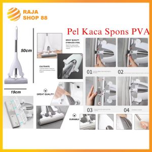 Alat Pel Kaca Dapur Spons PVA Alat Pel Pembersih Cleaning Mop Spons Tarik Serbaguna