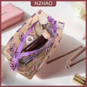 N2HAO 1PC thiết kế sáng tạo trong suốt trang điểm trường hợp cho phụ nữ ngọt ngào Túi tổ chức dễ thương công suất lớn Túi mỹ phẩm xách tay Son môi Túi