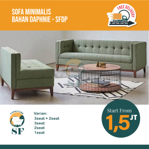 Sofa minimalis bahan daphnie/ sofa retro / sofa kanvas - SFDP