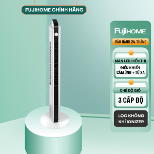 Quạt cây nhập khẩu FUJIHOME TF-12HE Điều khiển từ xa nút bẩm cảm ứng 3 chế độ gió lọc không khí ionizer bảo hành điện tử toàn quốc 24 tháng