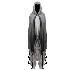 MNTT Polyester Halloween Ghost Cloaks Wizard Photo Pros Tattered Hooded Capes Cool Costumes Outfit Dementors Cosplay Costume Day of The Dead Party