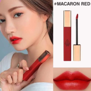 3.C.E Cloud Lip Tint #Macaron red - Son kem 3CE Hàn Quốc vỏ vuông mịn như nhung màu hót nhất #Đỏ Tươi