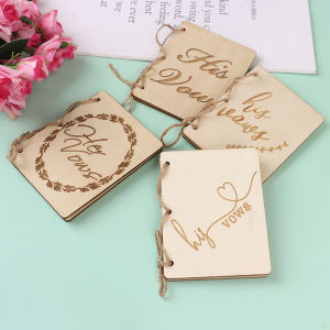 Fantic 2PCS Wedding Vow Books Wedding Vow Notebook Creative Sturdy Kraft Paper Handbook