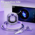 Amgras Future Ⅷ Ultra Transparent Earphone Bluetooth Earbud Gaming LED digital display Sport TWS Earphones HIFI IPX5. 